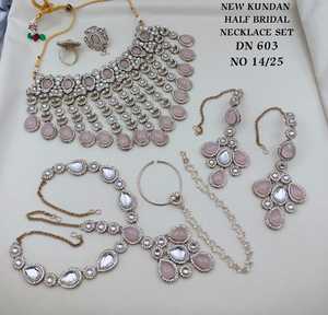 Gold Plated Fancy Collection Geometric Crystal Pearl Necklace Earring Ring Set Women's <b>Wedding</b> Jewelry High Quality Latest - Product Image 1
