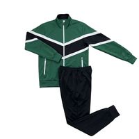 Ensemble de survêtement gris anthracite en polaire polyester à rayures chevron, veste zippée intégrale et pantalon de jogging coupe ajustée, 2 pièces