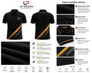 เสื้อกอล์ฟผู้ชายแบบกำหนดเอง แห้งเร็ว 100% โพลีเอสเตอร์ ระบายอากาศได้ดี ชุดทีมกอล์ฟ โลโก้สั่งทำ ชุดกีฬาองค์กร รับผลิตแบบ OEM - Product Image 5
