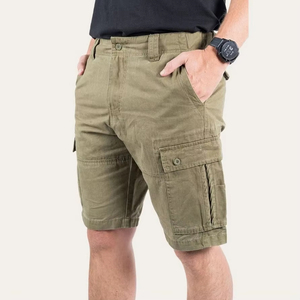Shorts cargo en toile unie pour hommes, personnalisables, tissu extensible de haute qualité, écologiques, séchage rapide, multi-poches, décontractés, pour l'extérieur - Product Image 2