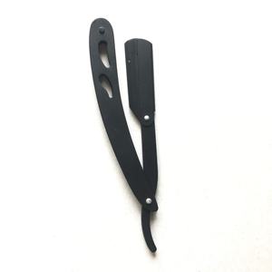 Custom Logo Professional Straight-Shaving Barber <b>Razor</b> with Single Blade Stainless Steel Barber <b>Razor</b> - Product Image 1