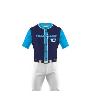 Slim Fit Unisex Baseball Uniform Sets Breathable Moisture Wicking 100% Polyester OEM Service Custom Sublimation Printing Custom - Product Image 4