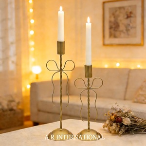 2 ensembles de chandeliers dorés avec nœuds, faits à la main, écologiques, pour mariages, décoration de la maison, anniversaires - Product Image 2