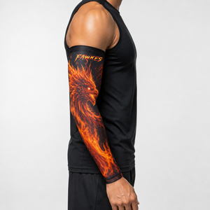 Manchon de cyclisme Fawkes imprimé flamme dragon unisexe, écologique, respirant, protection anti-UV, équipement de sport extérieur, prix de gros - Product Image 4