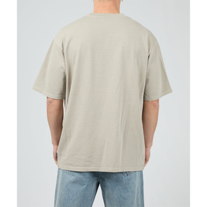 เสื้อยืดแขนสั้นแฟชั่นสตรีทผู้ชายรุ่นใหม่ 100% ผ้าฝ้ายคุณภาพสูง ทรงหลวมไหล่ตก รับสกรีนโลโก้ - Product Image 2