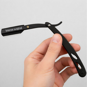 Navaja de Afeitar Clásica con 100 Cuchillas, Herramienta Tradicional para Afeitar para Hombres, Uso Profesional en Salón - Product Image 1