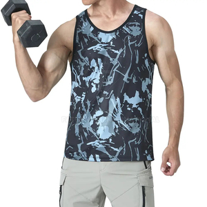 2026 Customized 3D All Sublimation Casual Front Breathable Gym Tank Tops <b>Men</b> Wholesale Polyester/Cotton Mesh Running <b>Singlet</b> - Product Image 4