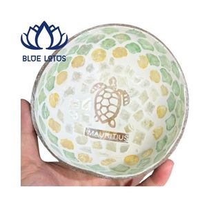 Cuenco de Coco con Mosaico de Perlas Hecho a Mano en Vietnam, de Alta Calidad y Sostenible, Diseño Clásico, Apto para Lavavajillas, para Decoración del Hogar, Venta al por Mayor - Product Image 1