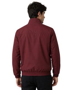Custom Maroon <b>Men</b> <b>Lightweight</b> Bomber <b>Jacket</b> Full Zip Casual Windbreaker Stand Collar Autumn Streetwear Fashion Coat Outerwear - Product Image 2