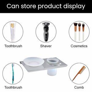 Jabonera de acero inoxidable con soporte para cepillos de dientes, organizador multiusos para baño y hogar - Product Image 6
