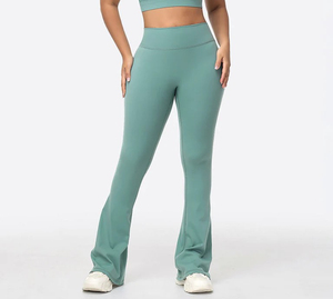 High Waist Flare Yoga <b>Leggings</b> <b>Seamless</b> Breathable Quick Dry Stretch Workout Pants for Gym Women - Product Image 5