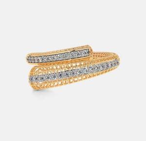 Bague de fiançailles ethnique en or jaune 14 carats avec diamant de laboratoire certifié IGI VVS de 1 à 3 carats, bijoux de mariée uniques et personnalisés pour femmes - Product Image 2