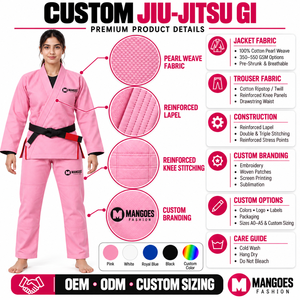 ชุดยูโดสำหรับแข่งขัน ชาย/หญิง ผ้ากันหด ผ่านการรับรองจาก IBJJF ผ้าฝ้าย 100% 360 กรัม ระบายความชื้นได้ดี ชุดฝึกซ้อม - Product Image 6