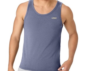 Plus Size Men Tank Top Sleeveless Cotton <b>Vest</b> Custom Logo Casual Sports Tee - Product Image 5