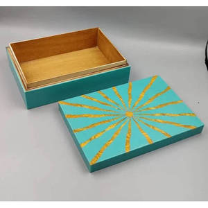 AL MALIK CRAFT Wooden Storage <b>Box</b> Rectangular Gray White <b>Floral</b> Inlay Pattern Jewelry Organizers Necklace Ring Cosmetic 0-1L AMC - Product Image 1