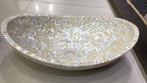 Modern Luxury Mother Pearl Wash <b>Basin</b> Classical Style Eco-Friendly 26cm Export Quality for Home Bathroom Available Bulk Export - Product Image 2