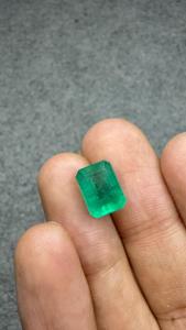 Émeraude naturelle zambienne de 4,26 carats, taille octogonale, pierre précieuse en vrac certifiée, émeraude verte pour bijoux fins, bague, pendentif, vente en gros - Product Image 2