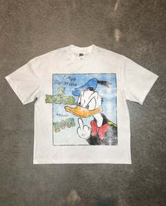 Camisetas al por mayor unisex 100% algodón 250 g/m² con gráfico DTF personalizado, estilo boxy, corte cropped, hombros caídos, camiseta de peso pesado para hombre - Product Image 2