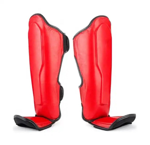 Protège-tibias de boxe avec protection du dos du pied - Équipement de protection en cuir pour entraînement MMA, Muay Thai, Boxe, Rembourrage EPE, Léger 2026 - Product Image 3