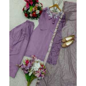 Beau haut et bas pour femmes avec Dupatta fantaisie pour les fêtes - Product Image 6