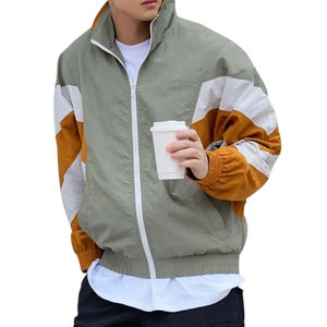 Ensemble de veste coupe-vent décontractée en patchwork fin, style hip-hop, vêtements de sport, faible MOQ, prix abordable - Product Image 4