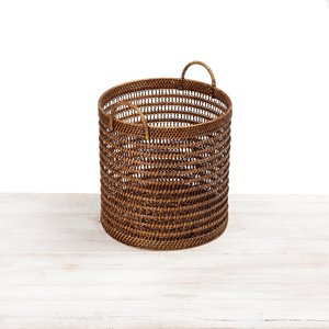 Open <b>weaving</b> round rattan <b>basket</b> set best quality natural fiber <b>baskets</b> to organize blanket laundry - Product Image 2