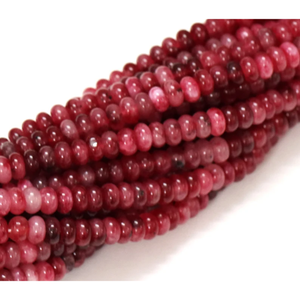 Cuentas de Cuarzo Cereza en Forma de Rondelle: Cuentas de Piedras Preciosas AAA para la Creación de Joyas - Product Image 4