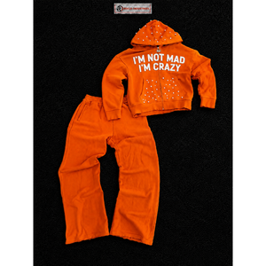 Conjunto Deportivo Naranja para Hombre, Sudadera con Capucha y Pantalones Deportivos con Estampado Personalizado, Ropa Deportiva Informal para Correr, Fabricante OEM al por Mayor - Product Image 5