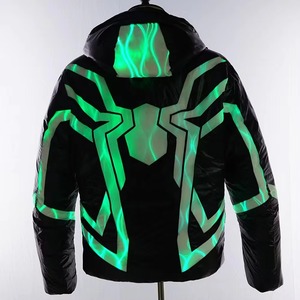 Doudoune LED rechargeable lumineuse RVB qui brille dans le noir, manteau d'hiver chaud à capuche pour événements nocturnes - Product Image 5