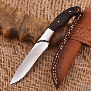 Cuchillo de Caza y Camping UA Supplies de Acero Inoxidable de Grado Industrial, Excelente Calidad, Hoja Entera con Punta Caída, Mango de Micarta, 58 HRC - Product Image 1