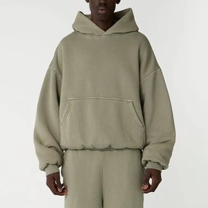 Sweat-shirt à capuche surdimensionné pour homme, broderie logo personnalisé, hiver, 1000 GSM, poids lourd, 100% coton, doublure en molleton français - Product Image 1