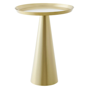 Latest Brass <b>Round</b> <b>Side</b> <b>Table</b> with Gold Finish Minimalist Living Room Decorative Furniture Metal Top and Frame - Product Image 1