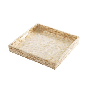 Plateau de service de luxe en nacre, fait main, incrusté de coquillages, plateau décoratif pour la maison, l'hôtel, le restaurant, pour le service et les cadeaux - Product Image 2