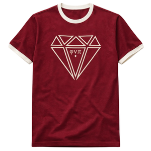 Camiseta Kappa Alpha Psi Diamond Phi Nu Pi, Ringer Tee Krimson, Ropa de Fraternidad Griega con Diseño Clásico, Comodidad Premium y Ajuste Elegante - Product Image 4