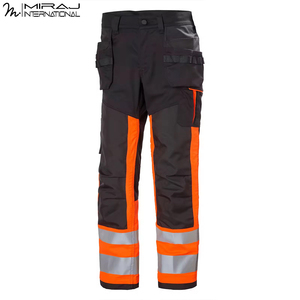 Ropa de Seguridad de Alta Visibilidad Gris y Naranja Personalizable de Buena Calidad con Bolsillos Reforzados, Pantalones de Seguridad - Product Image 2
