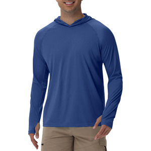 Sudadera con capucha ligera UV para hombre – Camisa de protección solar transpirable de secado rápido - Product Image 4