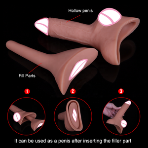 Paket Prostetik Penis FTM STP 3 in 1 Grosir, Perlengkapan Pee Play Transgender, Alat Pembungkus Silikon FTM Packers - Product Image 3