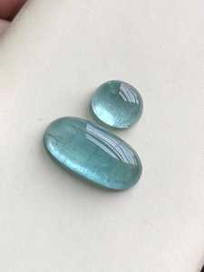 Turmalina Azul Natural, Corte Ovalado, Cabujón, Piedra Preciosa de la India con Certificación de Terceros, Perfecta para la Elaboración de Joyas - Product Image 3