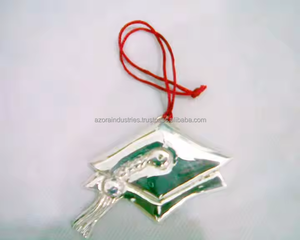 Conception durable de flocon de neige en métal en laiton suspendu ornement de Noël cadeau et décor de coulée durables - Product Image 2