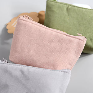 Bolsa de Maquillaje de Yute de Alta Calidad con Cierre, Bolsa de Almacenamiento de Maquillaje Natural para Mujer - Product Image 4