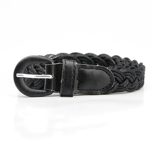 Ceinture large en cuir tressé style rétro avec boucle en fer PU, ceinture décorative pour chemise et robe, ceinture de mode pour femme - Product Image 2