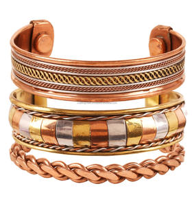 Pulsera de cobre puro hecha a mano por artesanos expertos de la India para la venta a granel - Product Image 4