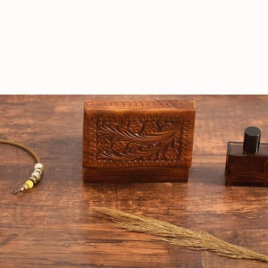 Eco-Friendly Rectangle <b>Wooden</b> <b>Box</b> for Jewelry Gift Storage-Soft Interior for Delicate Items Christmas Chinese New Year Tabletop - Product Image 1