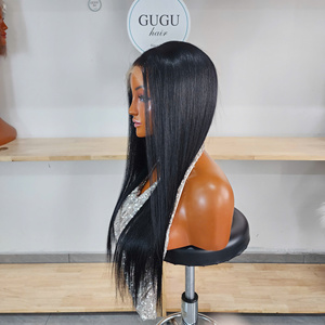 Perruque de luxe SDD en cheveux vierges ultra-lisses, densité 250%, Lace Front 13x6, Double Drawn, cheveux humains vietnamiens bruts 15A, pour revendeurs - Product Image 2