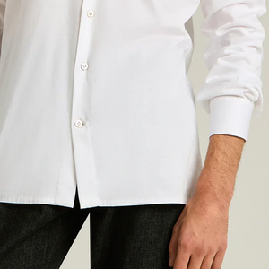 Front Pocket Design With Button Closure And Turn <b>Down</b> Stylish Collar Men Tee Shirt With Custom Logo Casual Wear With Full Sleeve - Product Image 4