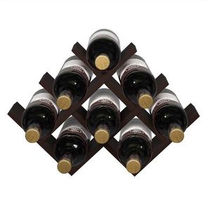 Portabottiglie per 8 Bottiglie Colore Marrone Soluzione Elegante e Pratica per la Tua Collezione di Vini - Product Image 5