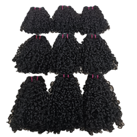 G.S. Extensiones de Cabello Humano Virgen 100% Natural, Estilo Pixie Curl, Listas para Enviar