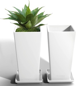 Pot de fleurs décoratif en métal, pot moderne pour plantes d'intérieur et d'extérieur, décoration de jardin et de balcon - Product Image 3