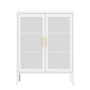 Armadio Metallico per Ufficio Domestico con 2 Ante e 2 Ripiani Regolabili, Armadietto in Acciaio Senza Serratura - Product Image 6