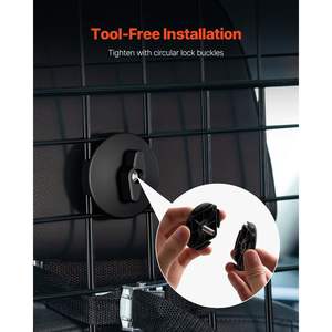 Barrière de voiture pour chien en treillis métallique robuste et réglable, 35,4\"-60,6\", universelle, séparateur de voiture, couverture de coffre, couverture de siège arrière pour animaux de compagnie - Product Image 5